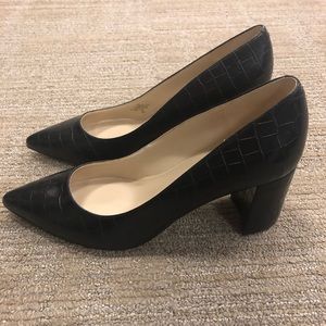 Marc Fisher black ‘croc’ heels size 8.5